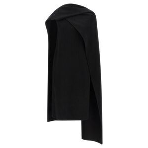 Khaite Black Virgin Wool Midi Women's Dress